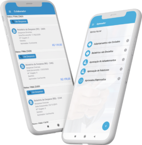 Tela do Aptus RD para reembolso de despesas corporativas versão aplicativo